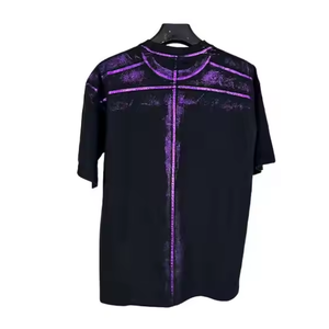 Camiseta de Hombre 2025, Nueva Moda, Estilo Retro Urbano, Bordado Clásico, Logotipo Personalizado, Lavado a la Piedra, Tejido de Poliéster Sólido - Product Image 2