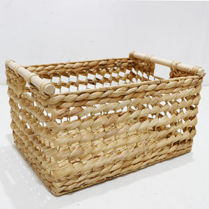 Hamper Boxes Rectangle Spa Gift <b>Basket</b> in Bulk Empty Water Hyacinth <b>Basket</b> Made of Willow Personalized <b>Large</b> Gift Hamper Box - Product Image 3