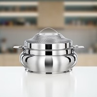 Metal Food Warmer <b>Buffet</b> Shiny Polished Lid Food Hot Pot <b>Server</b> Handmade Designer Fancy Kitchenware - Product Image 3