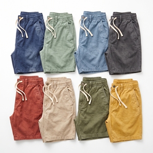 Shorts d'été pour hommes teints pigmentairement, délavés, style vintage, décontractés, OEM ODM, vente en gros, couleurs personnalisées, faible MOQ - Product Image 3
