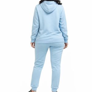 Conjunto Deportivo Informal para Mujer, Sudadera con Capucha y Pantalones, Tela de Felpa de Algodón Suave, Transpirable y con Cintura Elástica, Ajuste Cómodo - Product Image 2
