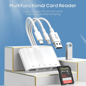 Lector de Tarjetas 3 en 1, Adaptador Multipuerto USB con Lector de Tarjetas USB A, SD y TF para Laptop y Teléfono - Product Image 4