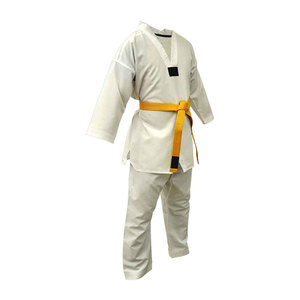 Nouveau design, best-seller, uniforme de Taekwondo 100% coton, séchage rapide, respirant, logo frontal, faible MOQ, prix de gros en promotion - Product Image 1