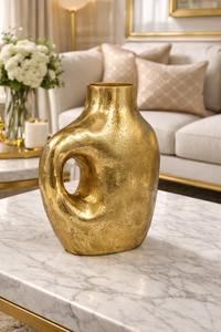 Jarrón de Mesa Escultural Abstracto Moderno de Aluminio, Florero Decorativo para Hogar, Oficina y Sala de Estar - Product Image 5