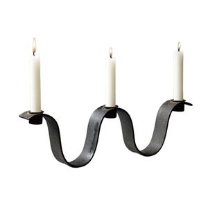 Portavelas minimalista de metal con acabado recubierto para centro de mesa, para ocasiones, para fondo de fotografía. - Product Image 2