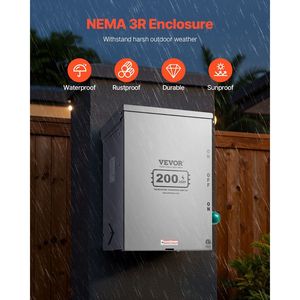 สวิตช์โอนถ่ายแบบแมนนวลชนิด Heavy Duty 200A แบบ Double-Threw กำลังไฟ 48000W ATS 120/240V สำหรับเครื่องกำเนิดไฟฟ้า พร้อมระบบสลับอัตโนมัติ - Product Image 5