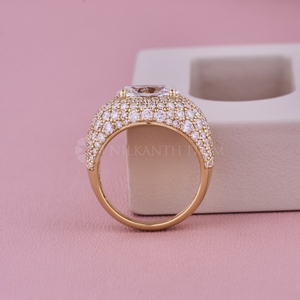 New Collection Lab Created Diamond <b>Ring</b> Yellow Gold <b>Ring</b> Round Cut Diamond <b>Ring</b> for Women's from <b>Indian</b> Supplier & Manufacturer - Product Image 2