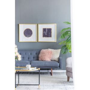 Decorazioni da Parete in Cristallo Viola Lillian, Set di 2, 60x60 cm, Eleganti Adesivi Murali in Cristallo - Product Image 1