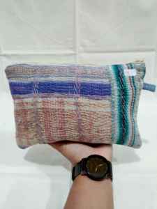 Vintage Stone Cotton Eco-Friendly Cosmetic Bag with Zipper Closure Large Size Soft Handle Practical <b>Makeup</b> Organizer <b>Case</b> - Product Image 1