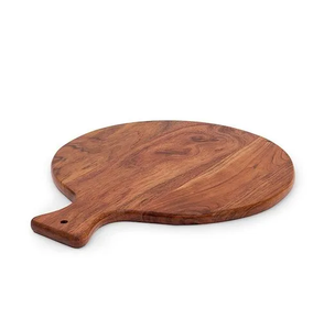 Planche à découper en bois incroyablement élégante, forme carrée, style classique, écologique, passe au lave-vaisselle, avec poignée, pour la maison et les restaurants - Product Image 4
