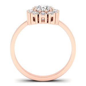 Bague de fiançailles REYES de luxe en argent sterling 925 avec moissanite VVS pour femme, plaquée or rose 14 carats, bijoux fins minimalistes - Product Image 4