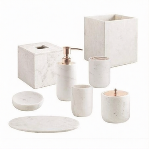 Juego de Decoración de Baño de Mármol de Alta Calidad a Buen Precio al por Mayor, Juego de Artículos para el Hogar de Ocho Piezas - Product Image 1