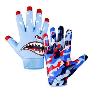Adult & Youth Performance American Football Receiver Gloves Lightweight <b>Sticky</b> Silicone Grip For Training And Match Use - Product Image 1