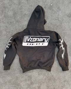 Sudaderas con Capucha de Invierno 100% Algodón para Hombre, Estilo Urbano, Logotipo Personalizado Bordado, Lavado Ácido, Impresión 3D Puff, Ecológicas - Product Image 2