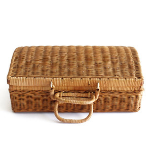 Bolso de mano de ratán tejido para accesorios de viaje, maleta de calidad excepcional, la más vendida. - Product Image 1