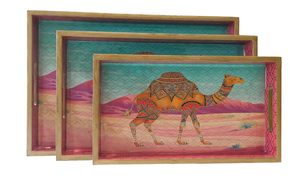 Digital Printed Serving <b>Tray</b> Durable and Reliable Wooden Serving <b>Tray</b> for <b>Tea</b> and Snacks Long Lasting Decorative Serving <b>Trays</b> - Product Image 4