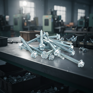 Vis autoperceuses à tête hexagonale (métriques/pouces) zinguées classe 8, haute résistance, résistantes à la corrosion, filetage standard intégré - Product Image 1