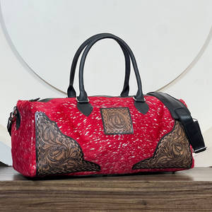 Handcrafted Designer <b>Travel</b> Duffel <b>Bag</b> Hand Tooled <b>Leather</b> Business Outdoor Weekender <b>Bag</b> Genuine Cowhide <b>Leather</b> <b>Travel</b> <b>Bag</b> - Product Image 3