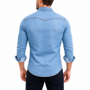 Camisa de Mezclilla Personalizada para Hombre, Calidad Premium, Mezclilla Suave, Corte Regular, Estilo Vintage Ajustable, Ecológica, Antiarrugas - Product Image 2