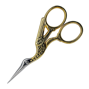 Tijeras de Bordado Plateadas Premium con Mango Dorado, Tijeras de Costura Profesionales de Acero Inoxidable, Alta Calidad, Venta al Por Mayor - Product Image 1