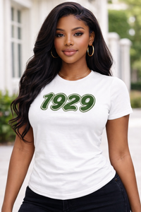 Camiseta blanca de la hermandad Iota Phi Lambda, ropa con letras griegas, año de fundación 1929, camiseta de manga corta para mujer, camiseta de regalo - Product Image 5