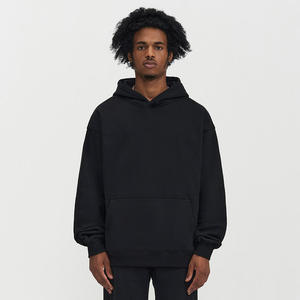 Sudadera con Capucha Extra Grande para Hombre, de Forro Polar, Color Sólido, Informal, de Manga Larga, Diseño Liso, 100% Algodón, para Otoño - Product Image 5