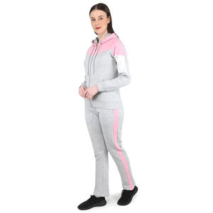 Ensemble de survêtement d'hiver pour femmes, haut à manches longues à capuche, pantalon assorti, uni, 2 pièces, décontracté, fitness, course à pied, 100% coton - Product Image 4