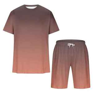 เสื้อยืดและกางเกงขาสั้นชุดคู่สำหรับผู้ชาย พิมพ์ลายตามสั่ง ขายส่ง ผ้าฝ้าย ชุดลำลองฤดูร้อนสองชิ้น ชุดเข้าชุด จำหน่ายจำนวนมาก - Product Image 3