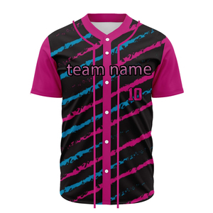 Camiseta de béisbol personalizada con nombre del equipo, diseño de patrón digital azul 10, camiseta deportiva de manga corta - Product Image 5