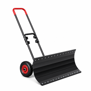 Pousse-neige à lame de 40 po x 17 po avec roues, lame et poignée réglables, pelle à neige en acier pour utilisation hivernale ODGWTO015 - Product Image 5