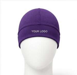 Custom Jacquard Fitted <b>Beanie</b> <b>Skull</b> Cap Sports Running Hat Stretchy Fit Cap <b>Skull</b> Cap Lightweight Athletic <b>Skull</b> <b>Beanie</b> Cap - Product Image 1