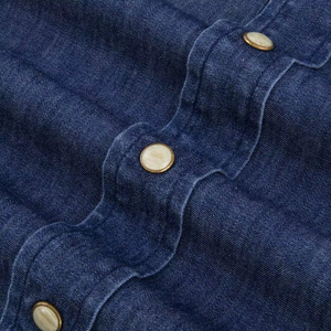 Reasonable Price Long Sleeve Turnover Collar Men's Denim Shirts Low MOQ Premium Selling button Down Shirts For Men - Product Image 3