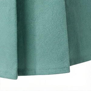 Minifalda Plisada para Mujer, Color Sólido, Cintura Regular, Tejido de Tela, Estilo para Todas las Temporadas - Product Image 6
