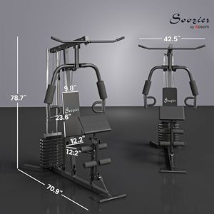 Système de musculation à domicile, résistance de 100 lb, machine d'entraînement complet du corps, station d'entraînement multifonctionnelle - Product Image 3
