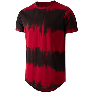 Nouveaux T-shirts décontractés pour hommes en polyester/coton, design tendance, manches courtes, logo personnalisé, imprimé numérique, toile unie, tricoté, coupe classique - Product Image 1