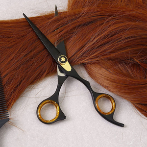 Ciseaux de barbier professionnels en acier inoxydable avec lame tranchante pour la coupe et le coiffage des cheveux, fournitures de salon de coiffure - Product Image 5