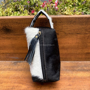 Nouveau Western véritable cheveux sur cuir de vachette gland sacs de toilette élégant sacs à cosmétiques pour le maquillage stockage voyage organisateur boîte - Product Image 4