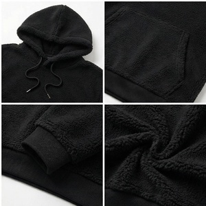 Sweat-shirt à capuche surdimensionné North Approach en polaire unisexe, décontracté, pour l'hiver, avec poche avant, coupe classique, noir - Product Image 4
