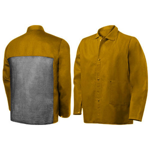 Veste de soudeur en cuir de vachette pleine fleur haute performance, protection industrielle résistante à la chaleur et aux étincelles pour soudeurs - Product Image 3