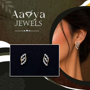 Pendientes de Diamantes Cultivados en Laboratorio, Oro Sólido de 9K, 18 Piedras, Lujo, Alta Calidad para Mujer, Claridad VVS-VS, Certificado HRD, Venta, Exportación - Product Image 5