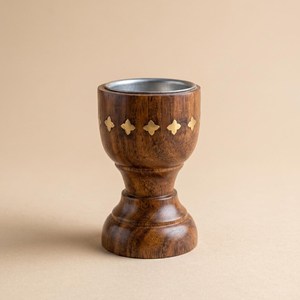 Quemador de Incienso Redondo de Madera Hecho a Mano, con Tapa Tallada en Rejilla, para el Hogar - Product Image 2