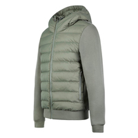 Blouson matelassé unisexe coupe-vent bleu marine avec col montant, poids du tissu 500g, rembourrage en polyester chaud pour l'hiver