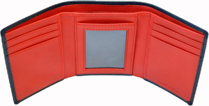 Genuine Trifold Leather <b>Wallet</b> High Quality Men New Arrival Customizable Multiple Card Slots OEM Polyester Lining <b>RFID</b> <b>Blocking</b> - Product Image 5