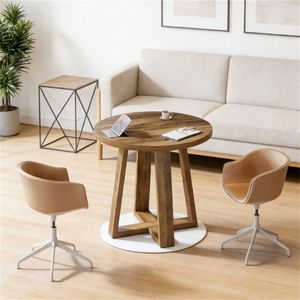 Tavolino Rotondo per Ufficio e Soggiorno, Adatto per Conferenze e Cene - Product Image 2