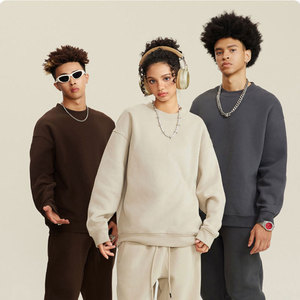 Sweat-shirts à capuche amples en molleton 100 % coton écologique Wearpex pour femme, imprimé en relief, style streetwear hip-hop, coupe lourde - Product Image 4