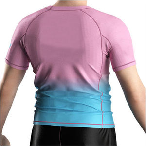 เสื้อแรชการ์ดแขนยาวสำหรับผู้ชาย UPF50+ ป้องกันแสงแดด เป็นมิตรกับสิ่งแวดล้อม พิมพ์โลโก้แบบรีดร้อน แห้งเร็ว ผลิตจากโพลีเอสเตอร์/คอตตอน สำหรับออกกำลังกาย - Product Image 3