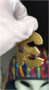 Colgante de Letra con Corte Redondo de Moissanita, Chapado en Oro de Dos Tonos, Plata de Ley 925, Joyería Hip Hop, Regalo de Alta Gama - Product Image 4