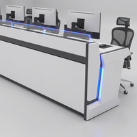Table de Commande Professionnelle pour Centre de Contrôle, Console d'Opérateur, Bureau de Salle de Contrôle, Solution de Mobilier Modulaire pour Poste de Travail