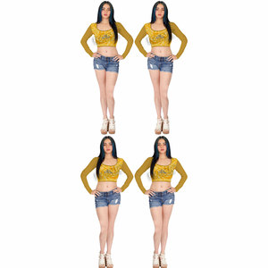 Camisetas Cortas de Verano 2026 con Nuevo Diseño para Mujer, Camisetas Cortas de Algodón Casuales y Ajustadas para Mujer - Product Image 6