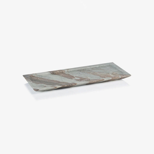 Hand Crafted Marble Effect <b>Rectangle</b> Serving Tray With Unique Design Decorative For <b>Coffee</b> <b>Table</b> Home Decor Accessories Supplies - Product Image 1